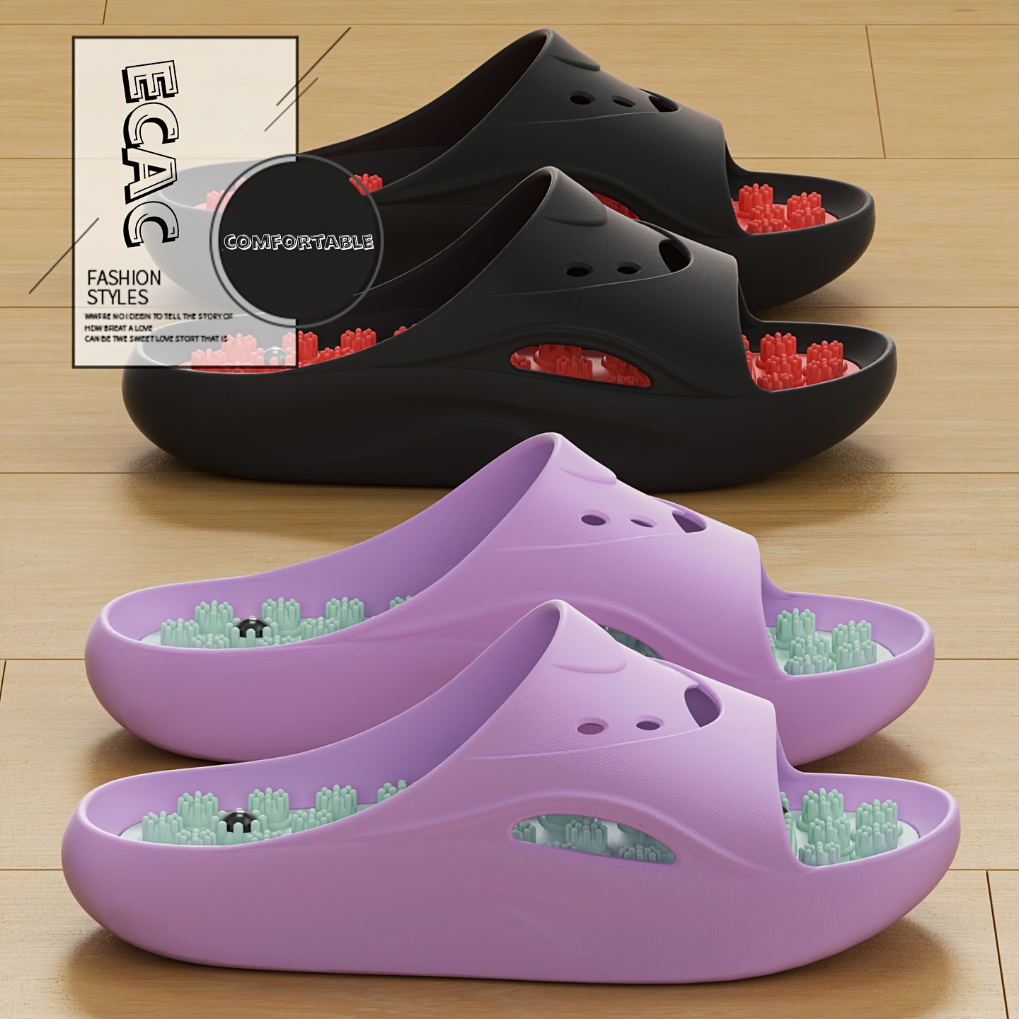 Men Shoes On Sale - Women Men EVA Massage Slippers Thick