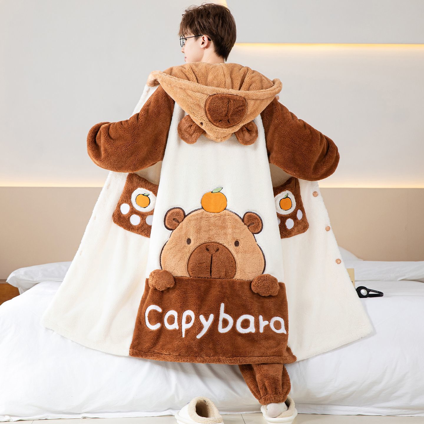 Capybara Cute Cartoon Hooded P - Men Shoes Models review and price