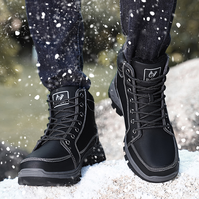 Men Boots Winter Outdoor Walki - Men'S Shoes Yellow And Black review and price