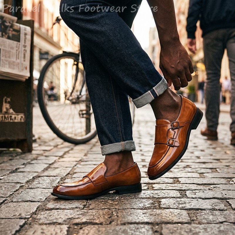 Men Double Buckle Loafers Vint - Men Shoes Formal review and price