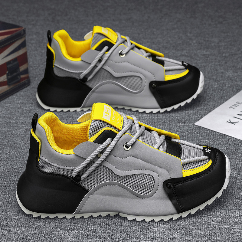 Grey Black And Yellow Chunky D - Men'S Shoes Yellow And Black review and price