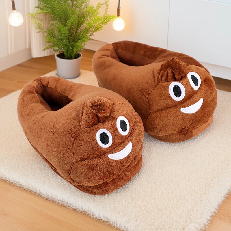 Funny Poop Emoji Plush Slipper - Men Shoes Models review and price