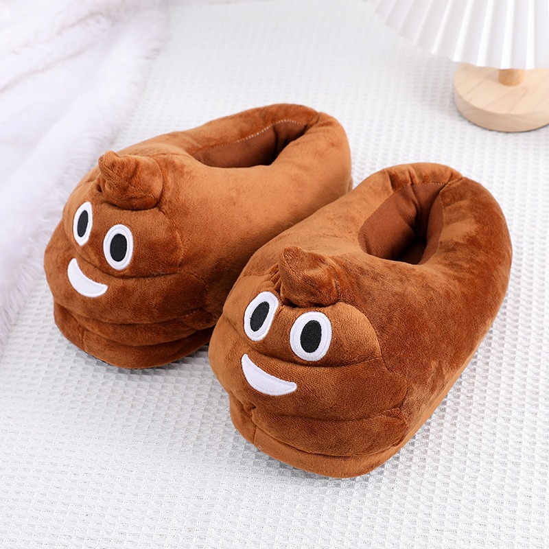 Funny Poop Emoji Plush Slipper - Men Shoes Models review and price