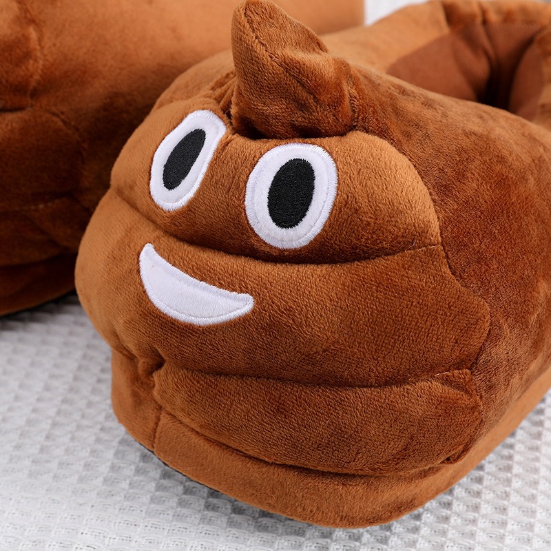 Funny Poop Emoji Plush Slipper - Men Shoes Models review and price