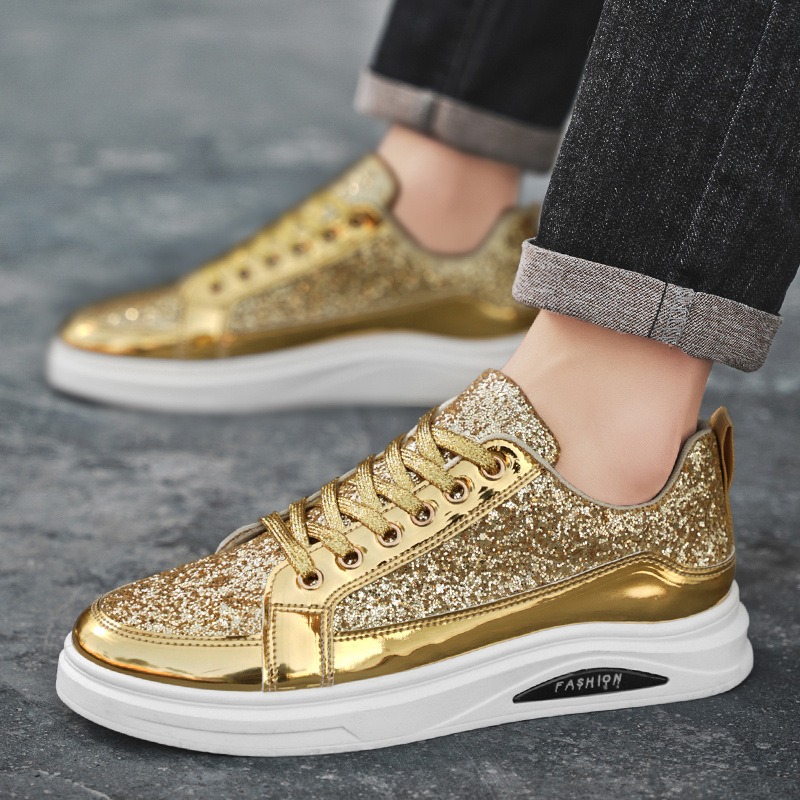 Gold Men's Sneakers 2025 New L - Men'S Shoes Size 43 In Us review and price