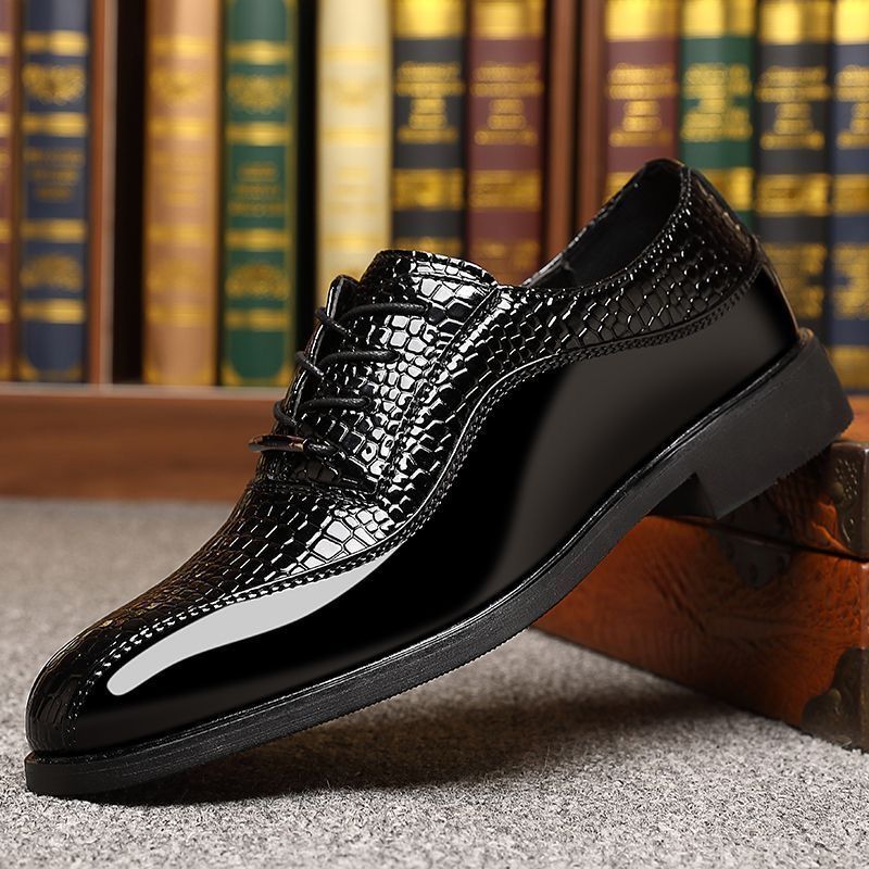 Men's Glossy Patent Leather Br - Men Shoes Formal review and price