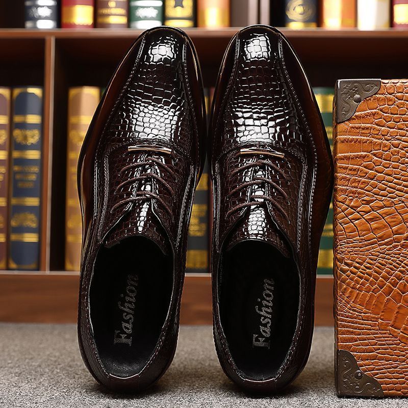 Men's Glossy Patent Leather Br - Men Shoes Formal review and price