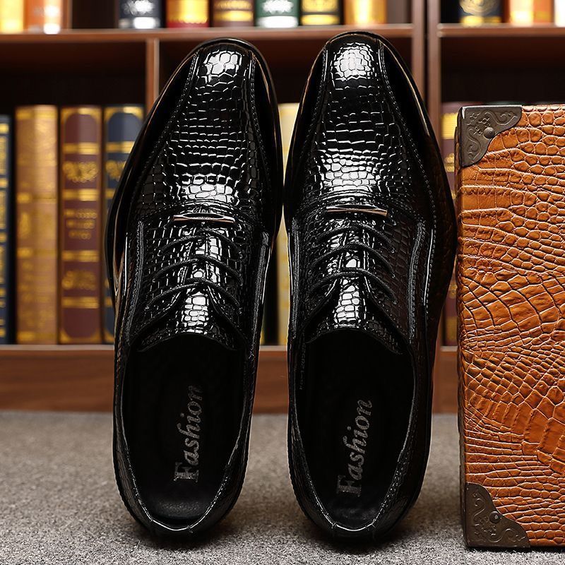 Men's Glossy Patent Leather Br - Men Shoes Formal review and price