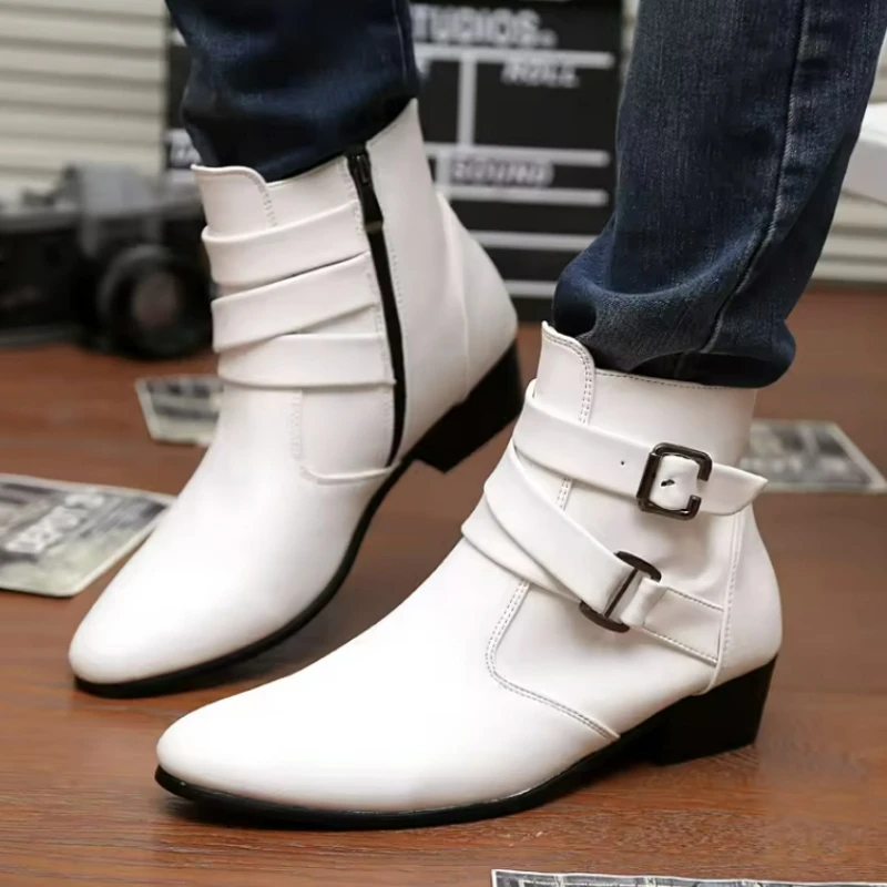 New Men's Boots Leather Chelse - Men Shoes Formal review and price