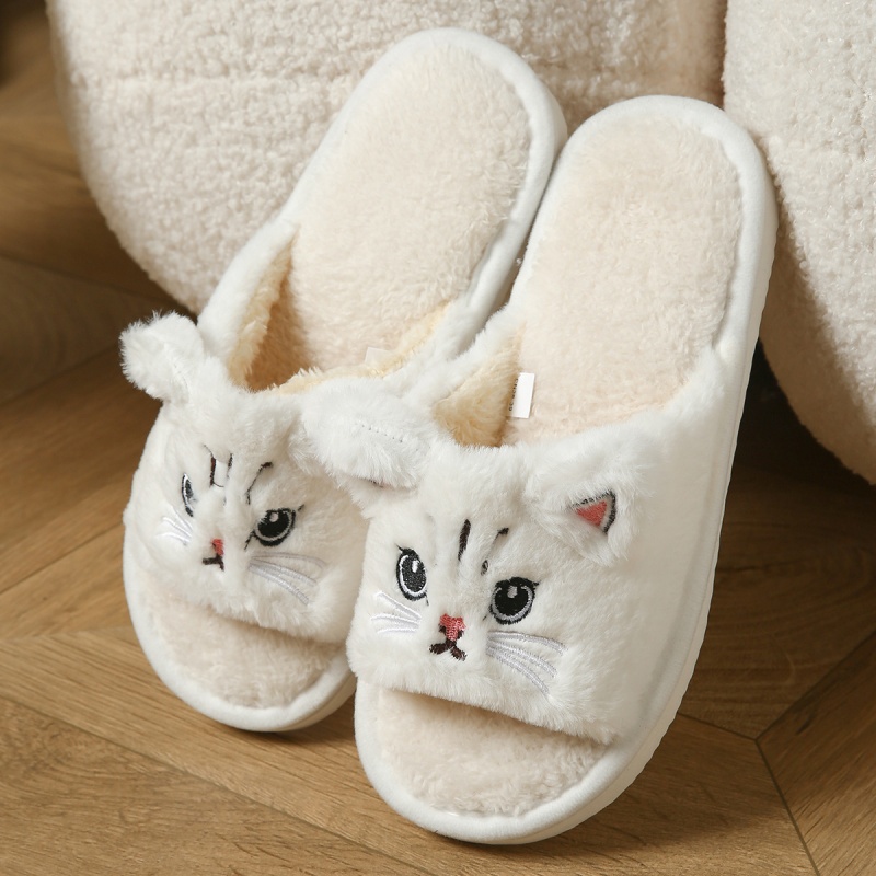 Cute Cat Plush Flip Flops For  - Men Shoes On Sale review and price
