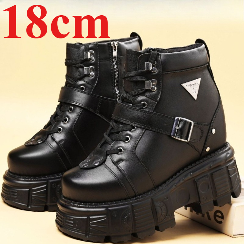 Genuine Leather Motorcycle Boo - Men Shoes Type review and price