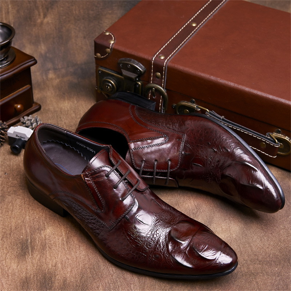 Cowhide Embossed Crocodile Pat - Men Shoes Formal review and price