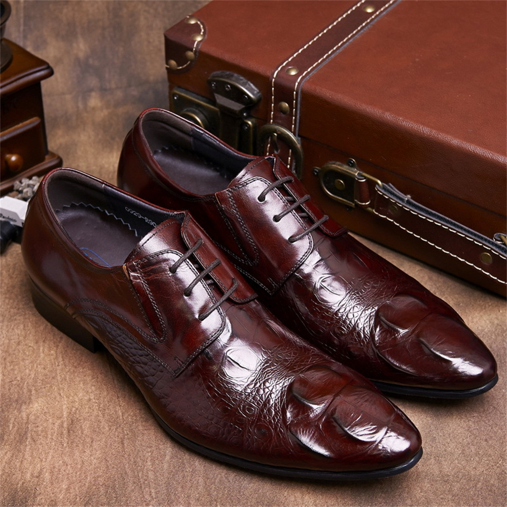 Cowhide Embossed Crocodile Pat - Men Shoes Formal review and price