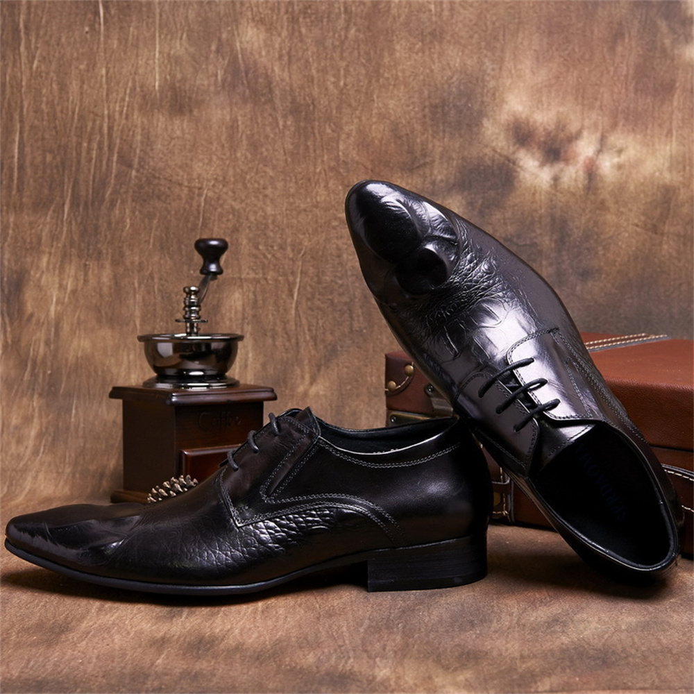 Cowhide Embossed Crocodile Pat - Men Shoes Formal review and price