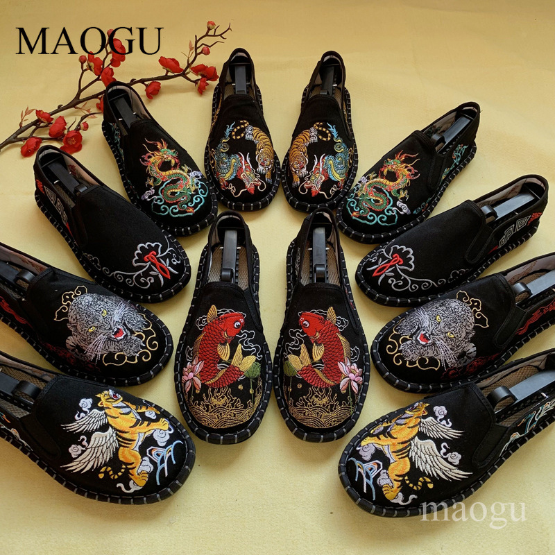 Unisex Chinese Style Embroider - Men Shoes Loafers review and price