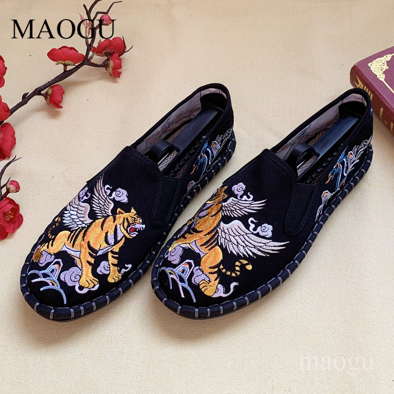 Unisex Chinese Style Embroider - Men Shoes Loafers review and price